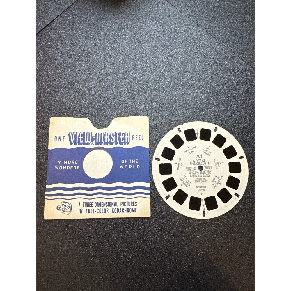 Vintage View-Master Reel 701 Ringling‎ Bros Circus Kodachrome 1950
